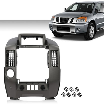 Solid Spare New Fit For Nissan Titan Armada Center Dash Console Instrument Bezel w/o Speaker