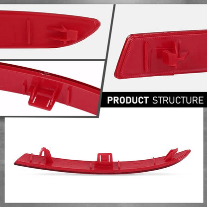 Solid Spare Fit For 2014-2016 BMW F10 5-Series 528i 535i 550i Rear Bumper Reflector Lens