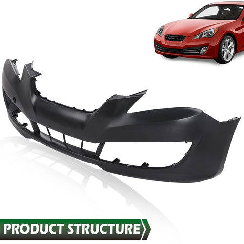 Solid Spare Fit for 2010 2011 2012 Hyundai Genesis Coupe Front Bumper Cover Fascia New