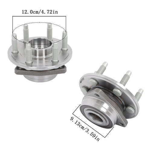 Solid Spare 4pc For Cadillac SRX 2010 2011 2012 2013-2016 Front Rear Wheel Bearing Hub Kit