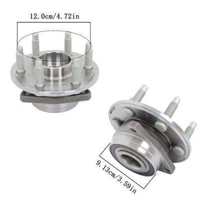 Solid Spare 4pc For Cadillac SRX 2010 2011 2012 2013-2016 Front Rear Wheel Bearing Hub Kit