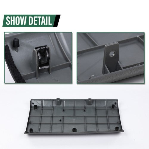 Solid Spare Fit For 04-2008 Ford F-150 Right Passenger Side Upper Glove Box Dash Panel Gray