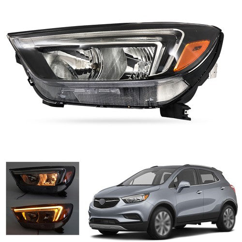 Solid Spare For Buick Encore 2017-2022 Headlight Replacement Driver/Left Side Halogen Clear