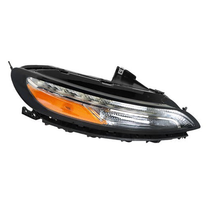 Solid Spare Single RH Side For Jeep Cherokee 2014-2018 Headlight Replacement wLED DRL Black