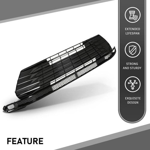 Solid Spare Fit For 2021-2025 Toyota Sienna W/O Sensor Hole Front Bumper Lower Grille Grill