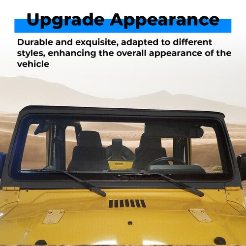 Solid Spare Black Front Windshield Frame For 2003 -2006 Jeep Wrangler TJ 55395014AB