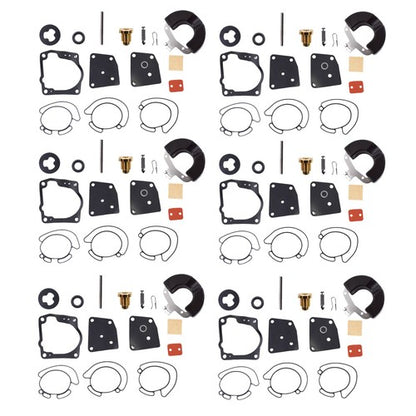 Solid Spare 6X Carburetor Kits For Johnson Evinrude 18-7247 438996 436852 V4, V6 (90-175 HP)