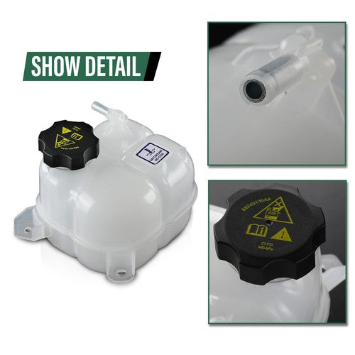 Solid Spare Coolant Reservoir Tank Fit For 2015-2017 Chrysler 200 2014-2018 Jeep Cherokee