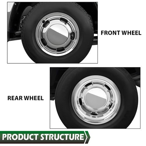 Solid Spare Fit For 03-18 DODGE RAM 3500 17" Dually Wheel Simulators Dual Skins Liner