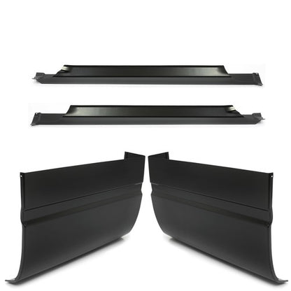 Solid Spare Rocker Panel Cab Corner Kit For 88-98 Chevy&GMC C/K 15 25 3500 2DR Extended Cab