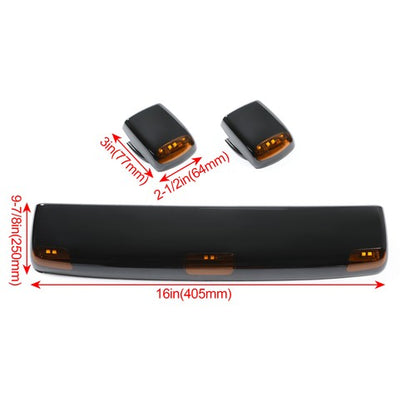 Solid Spare For Chevy Silverado GMC 2500HD 3500HD 2015-2019 Amber Cab Roof Marker LED Lights