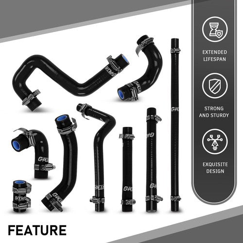 Solid Spare Silicone Radiator Coolant Hose Kit Black Fit For 1996-2002 Toyota 4Runner 3.4L