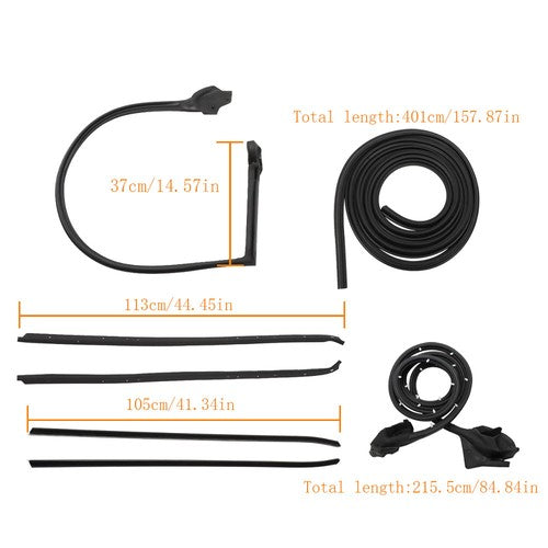 Solid Spare Rubber Black Fit For 1970-1981 Pontiac Firebird Window Outer Pressure Strip+Seal