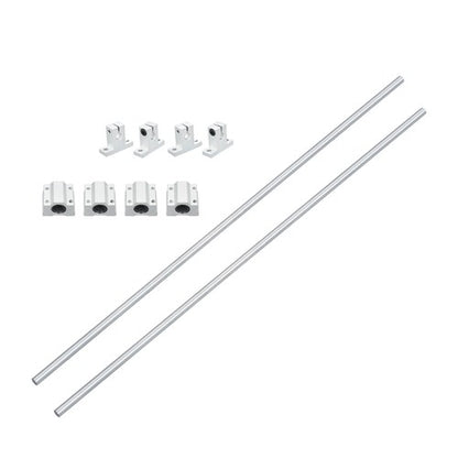 Solid Spare 8mm × 500mm 2Pcs Linear Motion Rail Shaft w/ 4 SCS8UU Bearing & SK8 Rail Support