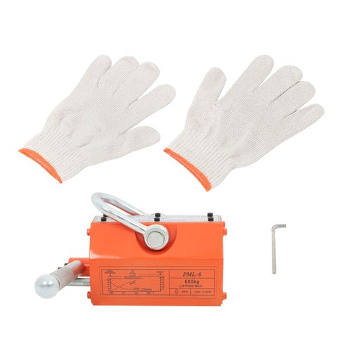 Solid Spare 1320LBS 600kg Steel Magnetic Lifter Heavy Duty Crane Hoist, 2 Safety Factor