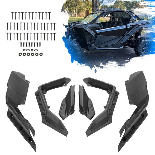 Solid Spare Extended Fender Flares Kit For Can Am Maverick X3/MAX Turbo R RR 2017-2025 2019