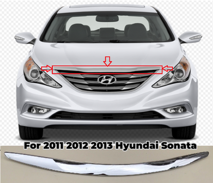 Upper Front Hood Moulding Trim Molding For 2011-2013 Hyundai Sonata Sedan Chrome