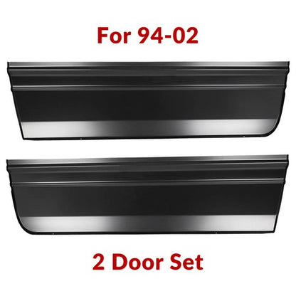 Solid Spare Pair LH RH For 94-02 Dodge Ram Lower Front Door Skin Set Except 4 Door Quad Cab
