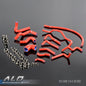 Solid Spare Fit For 89-98 Mazda MX5 MK1 1.6 Silicone Ancillary Coolant Breather Hose Kit Red