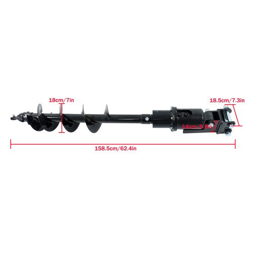 Solid Spare 200mm Diameter Auger Drill for 1Ton-1.5Ton Mini Excavator with Hoses