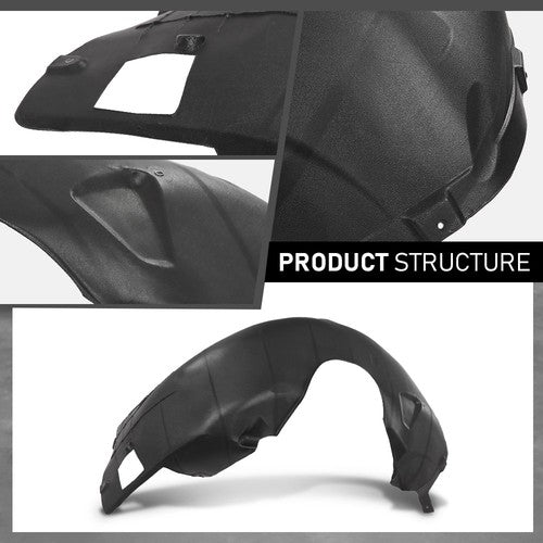 Solid Spare Fit For 2002-2008 BMW 745i 750i 760i Front Fender Liner Inner Splash Shield