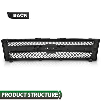 Solid Spare Front Bumper Grille Grill Insert Black Fit For 2007-2013 Chevy Silverado 1500