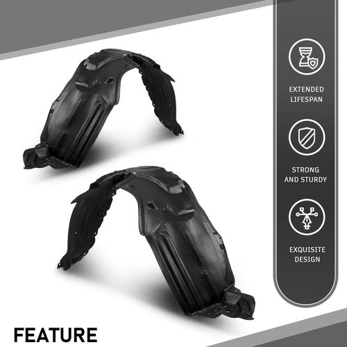 Solid Spare Fit For 2006-2012 Toyota RAV4 Front Left+Right Fender Liner Splash Shield