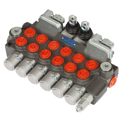 Solid Spare Hydraulic Backhoe Directional Control Valve w/ 4 Joysticks 6 Spool 11 GPM New