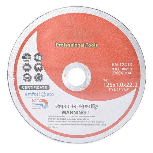 Solid Spare 100 Pcs 5"x0.040"x7/8" Cut-off Wheel - Metal & Stainless Steel Cutting Discs