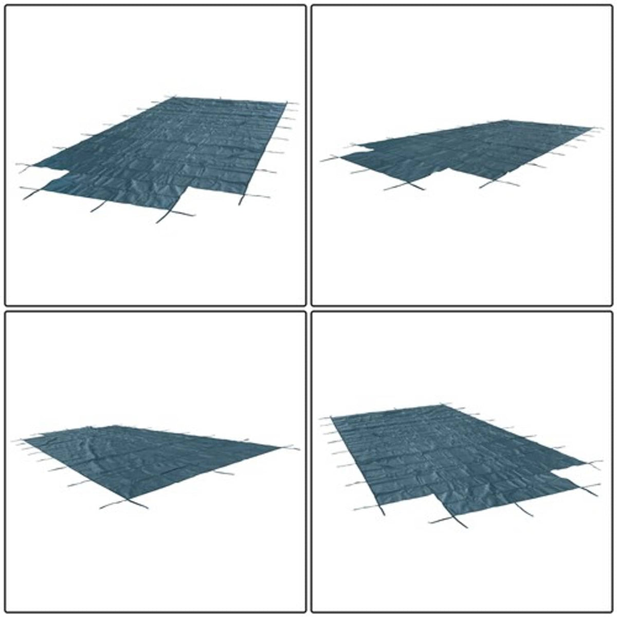 Solid Spare Pool Safety Cover Includes Safety Net & Installation Tools Mesh Solid Pool Cover