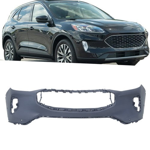 Solid Spare Front Bumper Cover With Park Assist Sensor Fit For Ford Escape 2023 2024