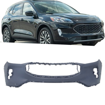Solid Spare Front Bumper Cover With Park Assist Sensor Fit For Ford Escape 2023 2024