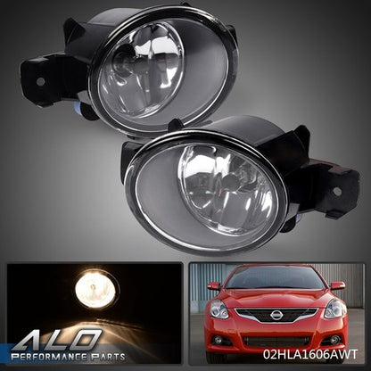 Solid Spare Clear Bumper Fog Lights w/ Bulbs Fit For Altima Maxima Rogue Sentra Left+Right