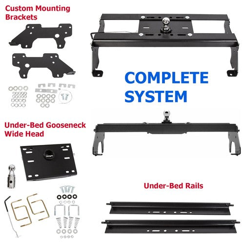 Solid Spare Underbed Gooseneck Trailer Hitch Kit For Dodge Ram 1500 2500 3500HD 2003-2012