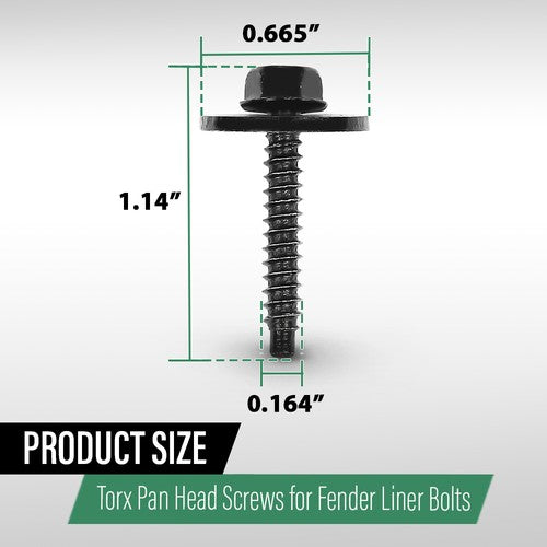 Solid Spare 10pcs Fender Liner Torx Screw Bolts Fit For 2008-2021 Buick Cadillac Chevy GMC