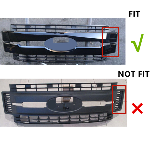 Solid Spare For 17-19 Ford F250 F350 F450 Super Duty Chrome Grille Full Overlay Cover Trim