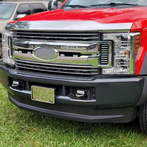 Solid Spare For Ford F250 F350 F450 F550 XL 2017-2019 Chrome Grille Overlay Grill Covers