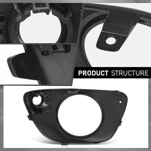 Solid Spare Front Bumper Fog Light Bezel Lamp Trim Left Fit For 2015-2018 Porsche Macan