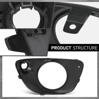 Solid Spare Front Bumper Fog Light Bezel Lamp Trim Left Fit For 2015-2018 Porsche Macan