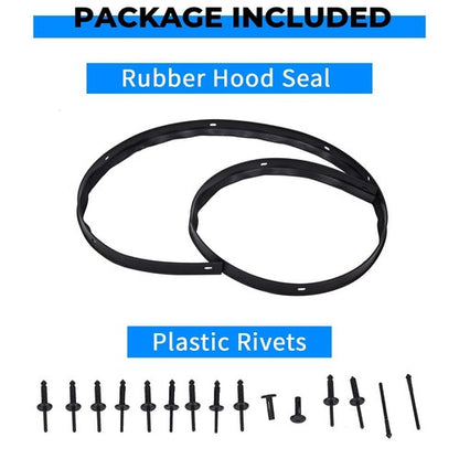 Solid Spare Fit For 08-22 Dodge Challenger Front Bumper Hood Weatherstrip Seal w/ Rivets