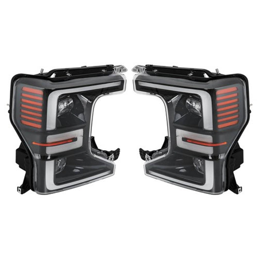 Solid Spare For Ford F250 F350 Super Duty 2020-2022 LH+RH Headlights Replacement LED Housing