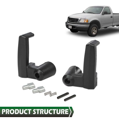 Solid Spare Fit For 1980-1996 Ford Truck Bronco F-150 Vent Window Handles Locks Black