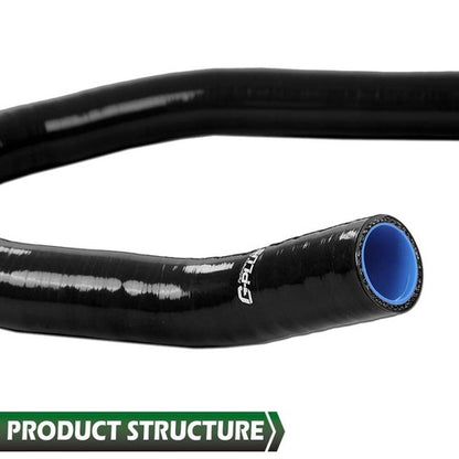 Solid Spare Fit For 99-2006 Chevy Silverado Upper Lower Radiator Coolant Hose Silicone Black