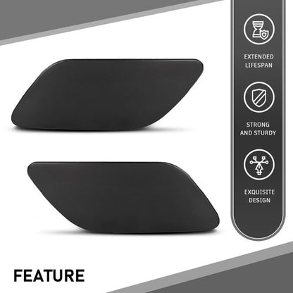 Solid Spare Fit For 2012-2017 Audi A6 C7 Front Bumper Headlight Washer Cover Cap Left+Right