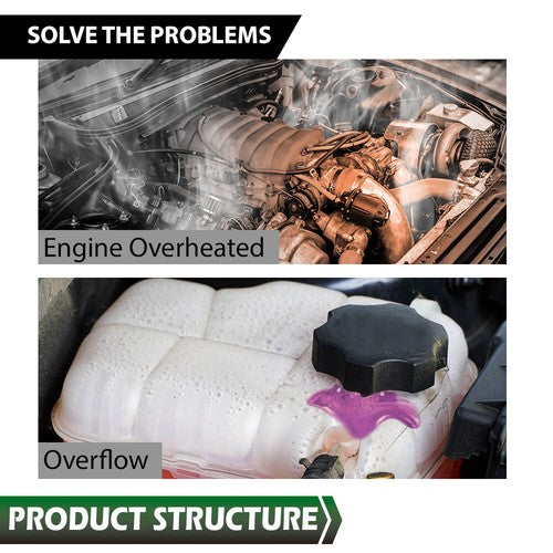 Solid Spare Fit For 1981-87 Chevy GMC GM Truck Coolant Bottle & Cap W/Mounting Hardware&Hose