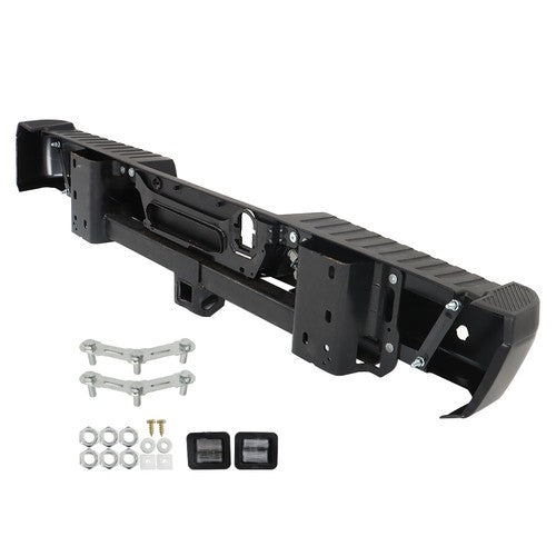 Solid Spare w/ Holes w/ Tow Hooks Metal Rear Bumper Automobiles For Ford F-150 2015-2020