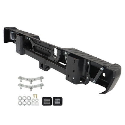 Solid Spare w/ Holes w/ Tow Hooks Metal Rear Bumper Automobiles For Ford F-150 2015-2020