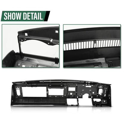 Solid Spare Fit For 1988-1994 Chevy GMC C/K Truck Suburban Blazer Dashboard Dash Core Black