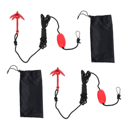 Solid Spare 2× Red New Marine Kayak Folding Anchor Kit 1.5Lb Fit For PWC Canoe Jet Ski