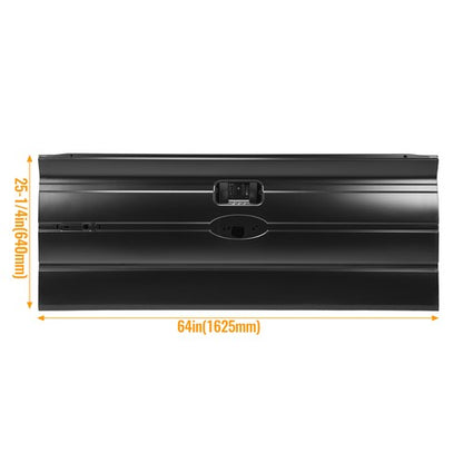 Solid Spare Rear Tailgate For Ford F150 F-150 Pickup 2009-2014 Black Electrophoresis Steel